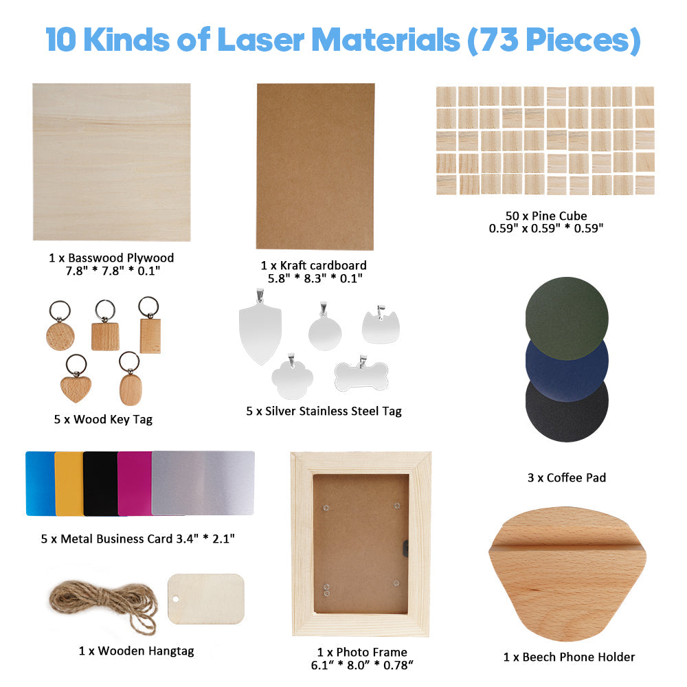 Atomstack Laser Material Package ( 73 PCS)