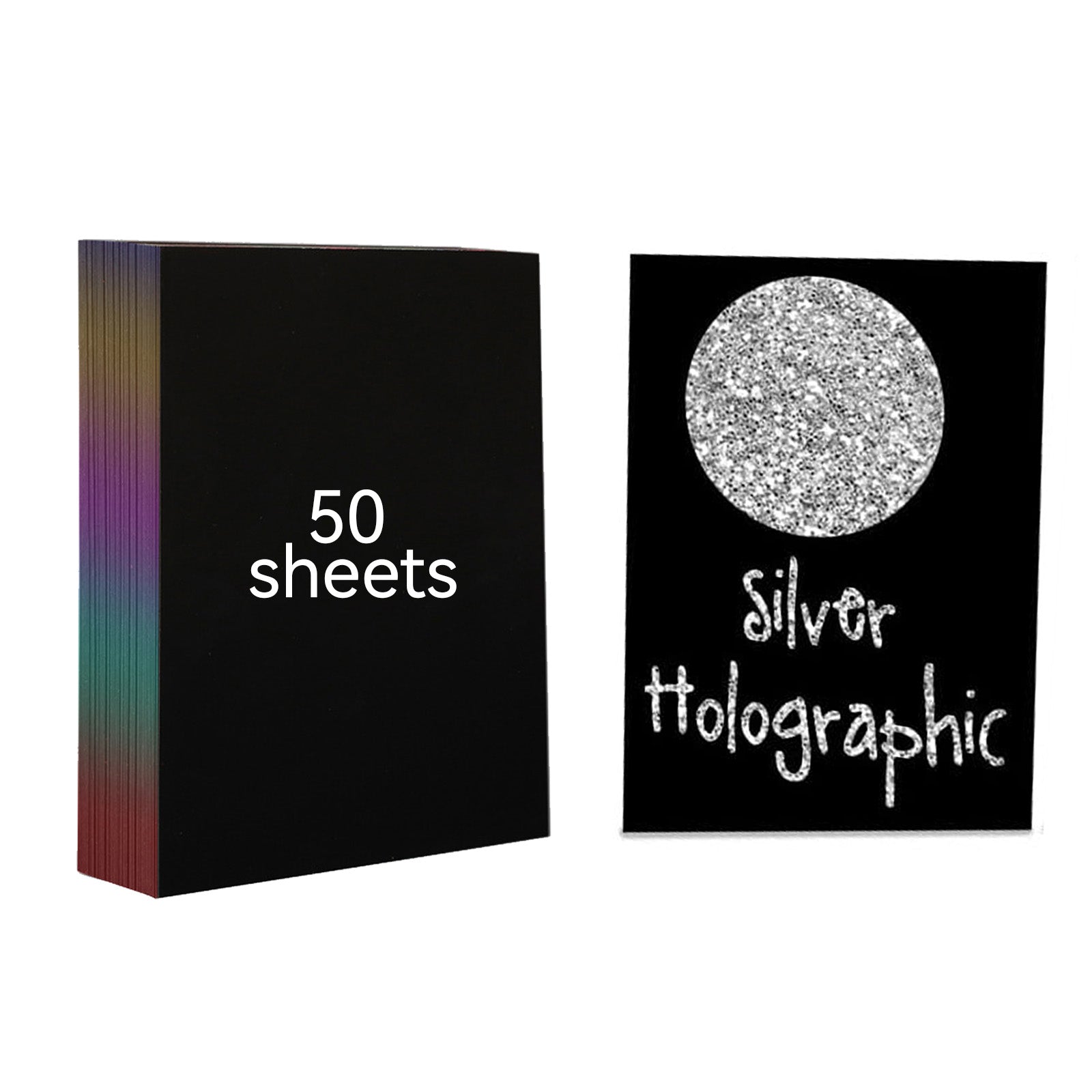 50 Sheets A4 Holographic laser silver art scratch paper for Laser engr –  Atomstack