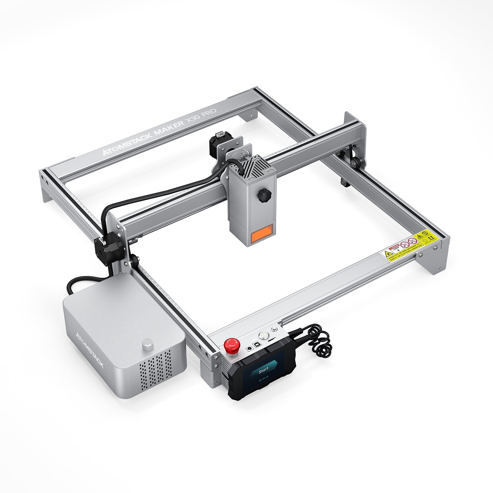 Atomstack X30 Pro 160W Laser Engraving Machine +F3 Matrix Detachable Working Panel ( 460*425 MM ) + R1 PRO Multi-function Chuck Rotary