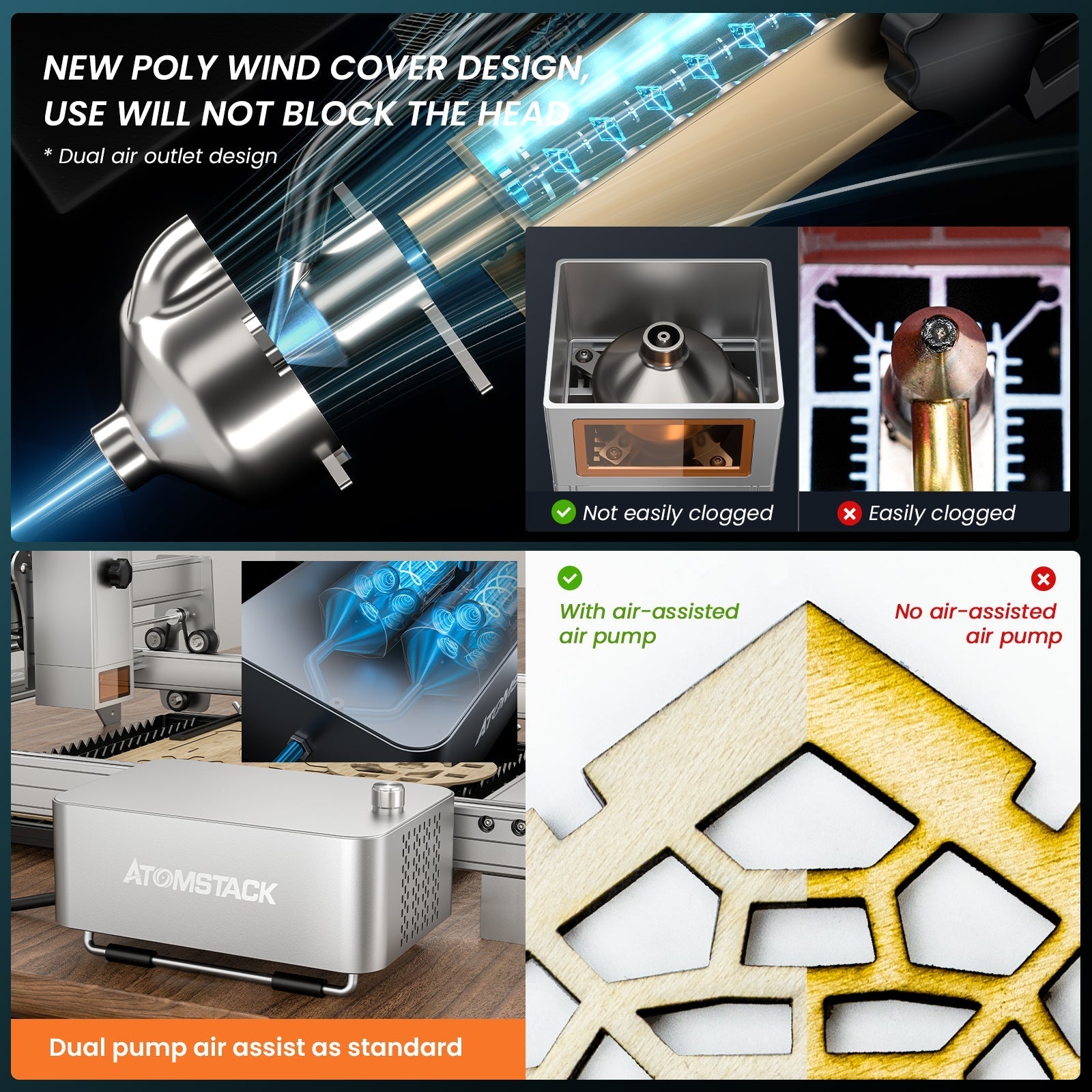 Atomstack X30 Pro 160W Laser Engraving Machine + R30 V2 Infrared Laser Module 1064nm Laser