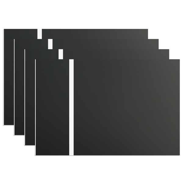 4pcs laser engraving two-color plates - color series 12''x8'' Black panel engraved white