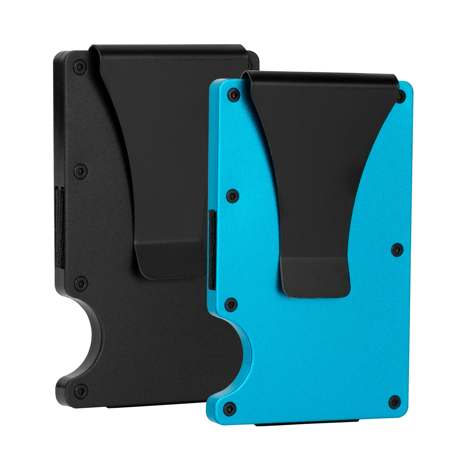 2pcs Mens Slim Wallet RFID Blocking Front Pocket Credit Card Holder Metal Wallets / Money Clip
