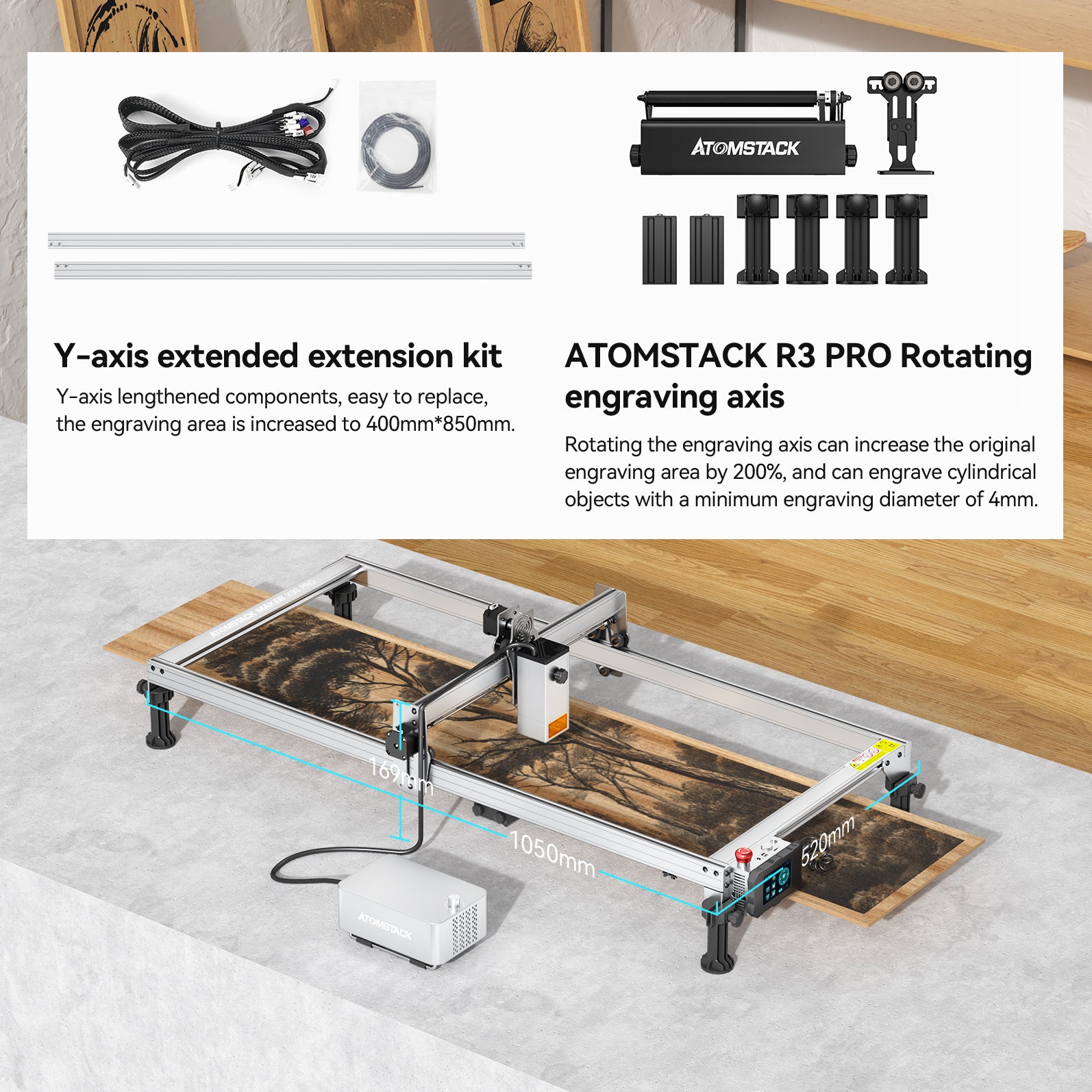 Extension Kit for Atomstack X30 Pro A30 S30 Pro Increase Working Area