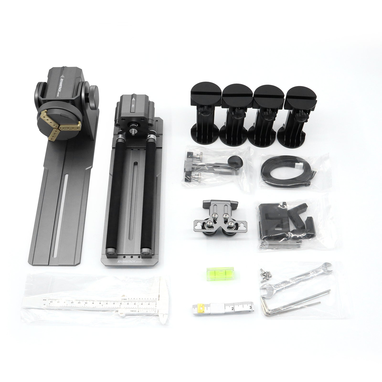 Atomstack R1 Pro Multi-function Chuck and Roller Rotary for Laser Engraver