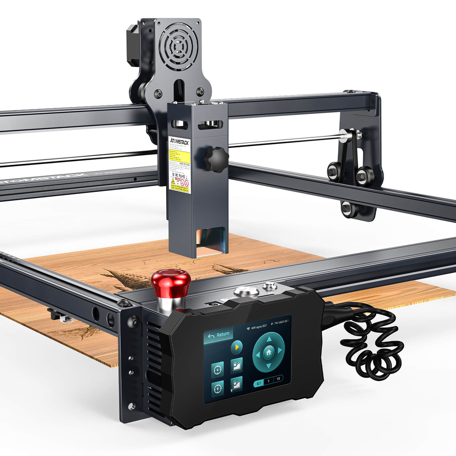 Atomstack X7 Pro 50W Cutter & Engraving Machine + R1 Multi-function Chuck Rotary