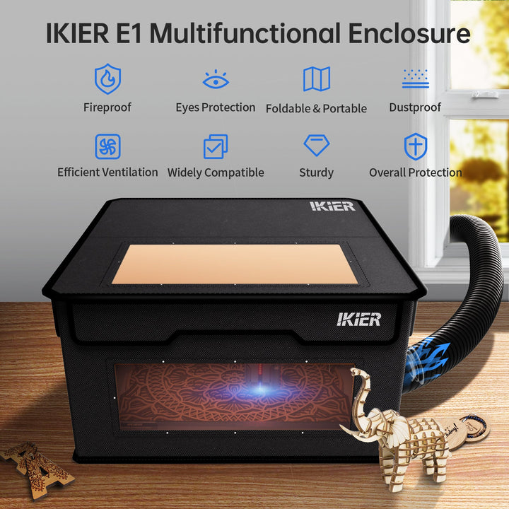 iKier E1 Enclosure Foldable Dust-Proof Cover for Laser Engraver – Atomstack