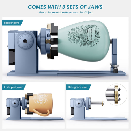 iKier R1 Multi-function Chuck Rotary for Laser Engraver