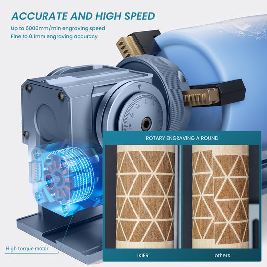 iKier R1 Multi-function Chuck Rotary for Laser Engraver