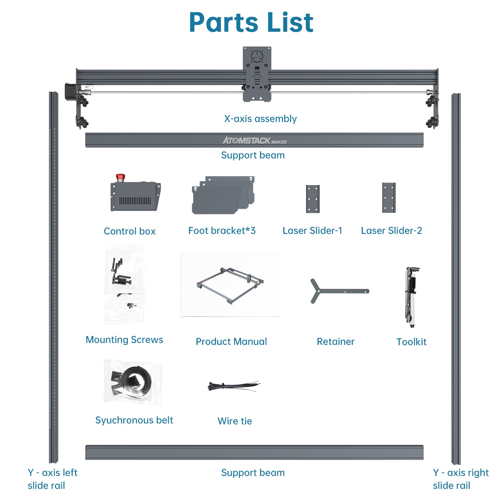 Atomstack E85 Working Area Expansion Kit 850*800mm