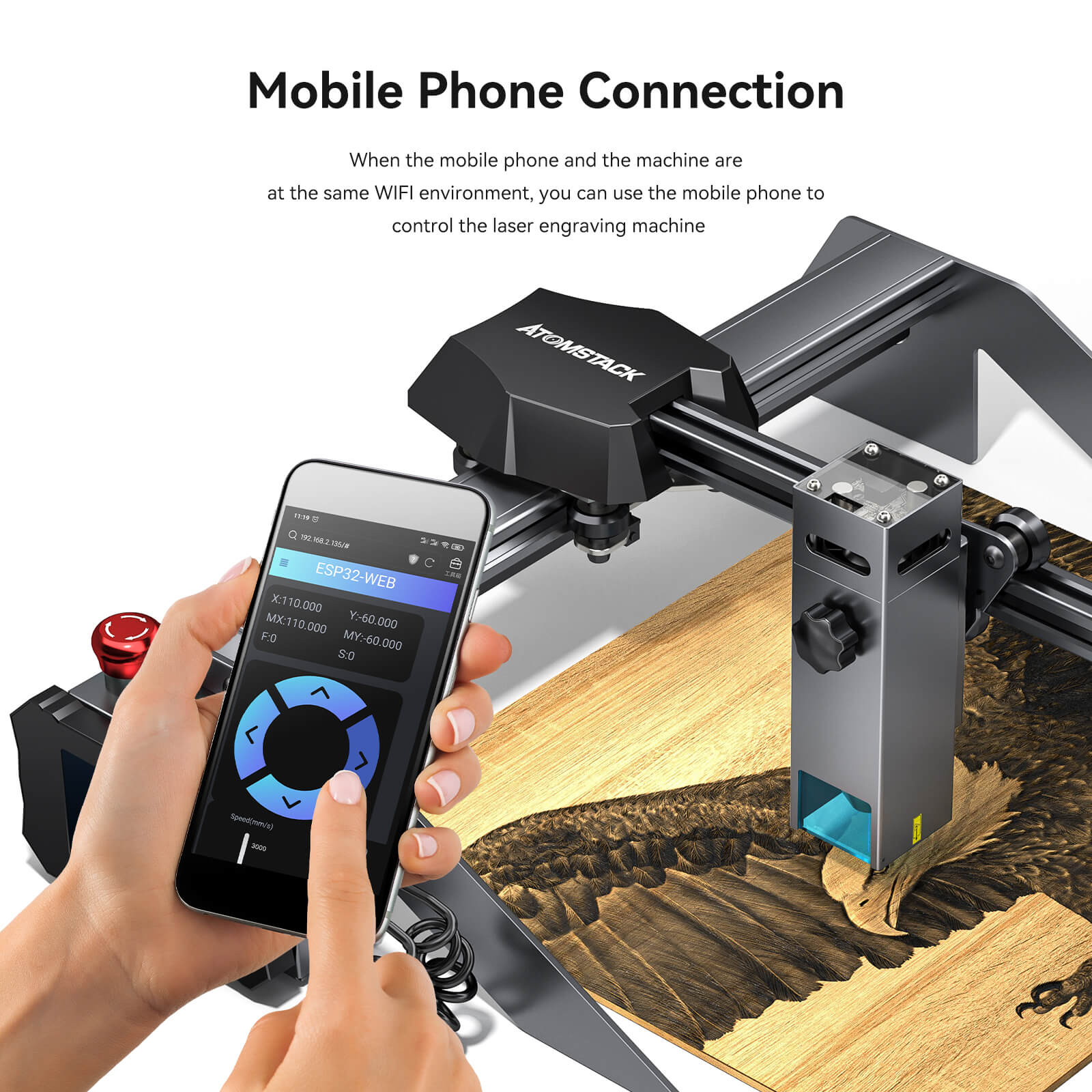 Atomstack P9 M50 50W Portable Dual Laser Engraver and Cutter