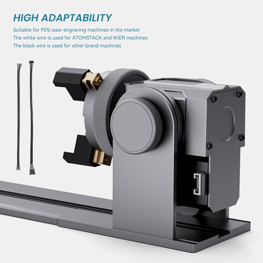 Atomstack R1 Pro Multi-function Chuck and Roller Rotary for Laser Engraver