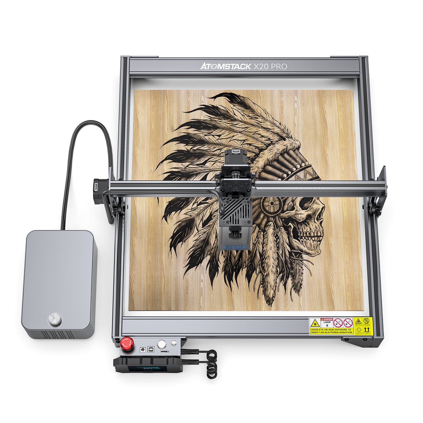 Atomstack X20 Pro 130W Quad-Laser Engraving and Cutting Machine Built-in Air Assist System