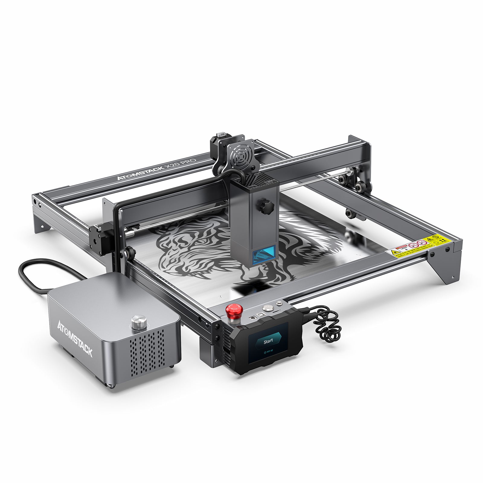 Atomstack X20 Pro 130W Quad-Laser Engraving and Cutting Machine Built-in Air Assist System